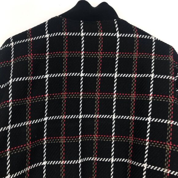 Forever 21 Black White Red Plaid Zip Up Quilt lined Jacket - Picture 11 of 16
